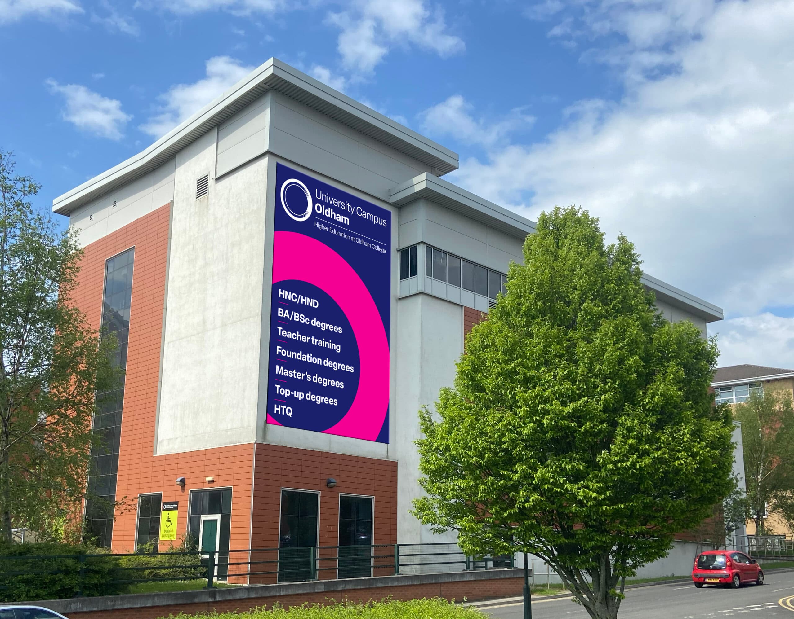 University Way campus in Oldham for local higher education study